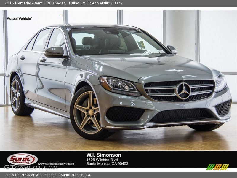Palladium Silver Metallic / Black 2016 Mercedes-Benz C 300 Sedan