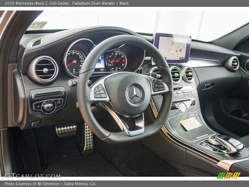 Palladium Silver Metallic / Black 2016 Mercedes-Benz C 300 Sedan