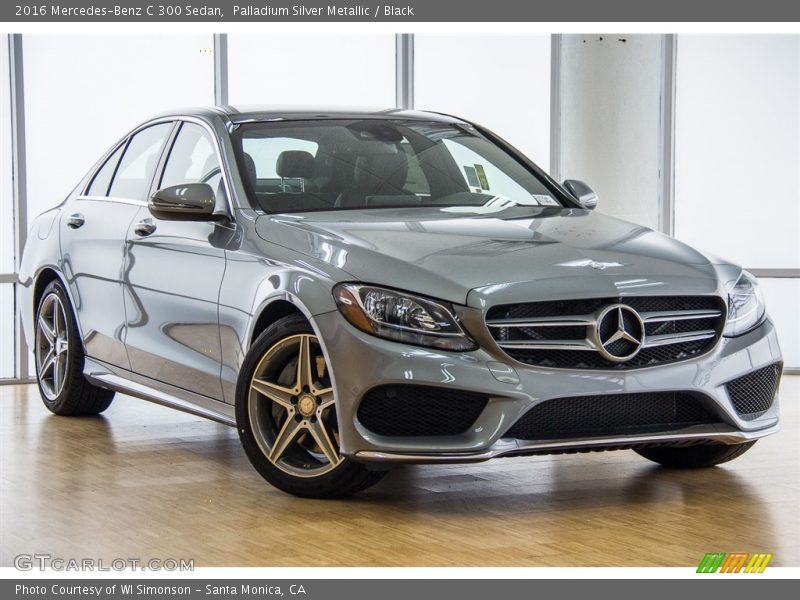 Palladium Silver Metallic / Black 2016 Mercedes-Benz C 300 Sedan