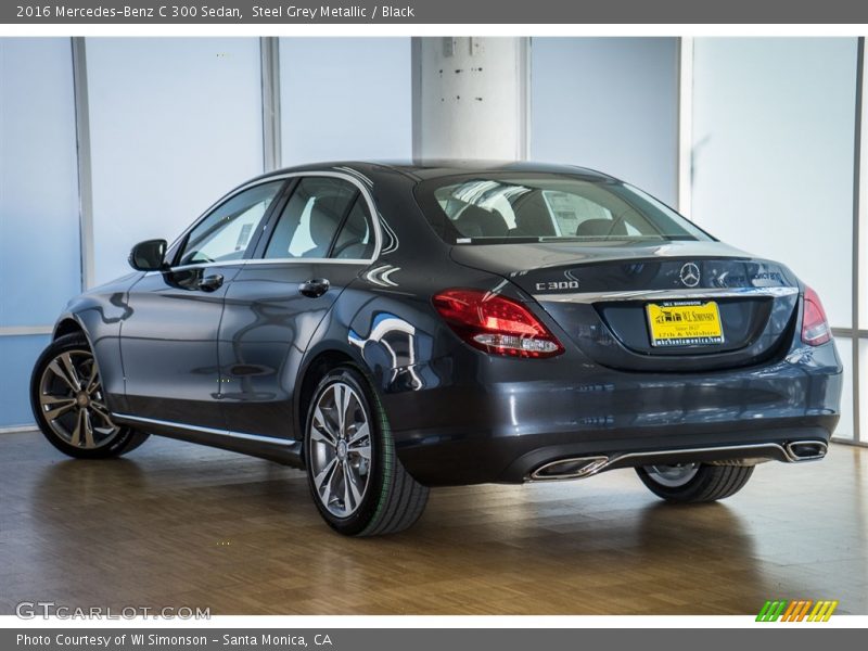 Steel Grey Metallic / Black 2016 Mercedes-Benz C 300 Sedan