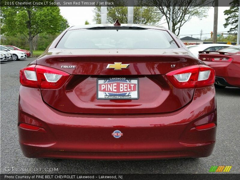 Siren Red Tintcoat / Jet Black 2016 Chevrolet Cruze LT Sedan