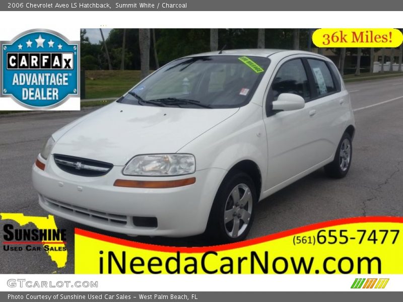 Summit White / Charcoal 2006 Chevrolet Aveo LS Hatchback