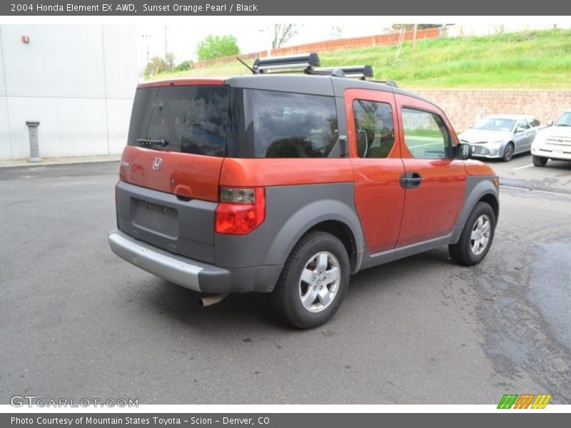 Sunset Orange Pearl / Black 2004 Honda Element EX AWD