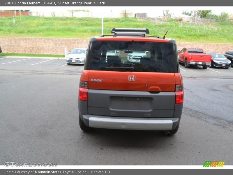 Sunset Orange Pearl / Black 2004 Honda Element EX AWD