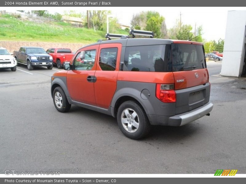 Sunset Orange Pearl / Black 2004 Honda Element EX AWD