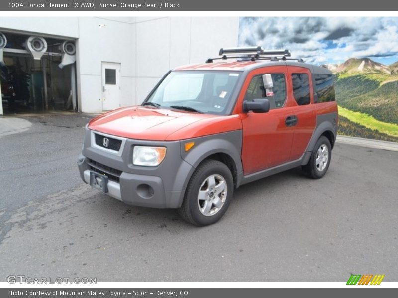 Sunset Orange Pearl / Black 2004 Honda Element EX AWD