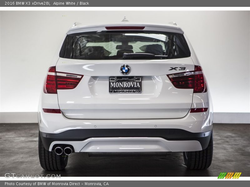Alpine White / Black 2016 BMW X3 xDrive28i