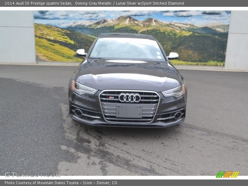 Oolong Gray Metallic / Lunar Silver w/Sport Stitched Diamond 2014 Audi S6 Prestige quattro Sedan