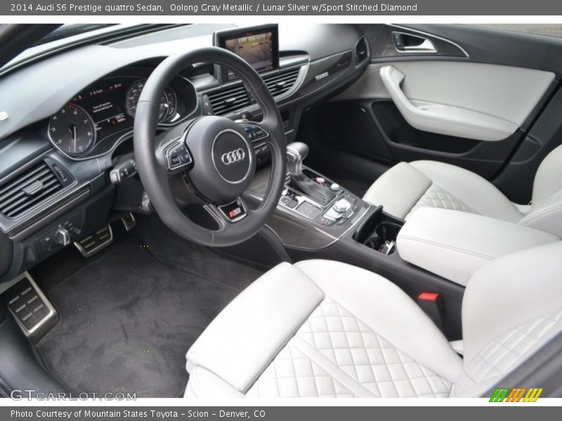 Oolong Gray Metallic / Lunar Silver w/Sport Stitched Diamond 2014 Audi S6 Prestige quattro Sedan