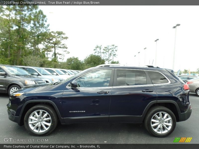 True Blue Pearl / Indigo Blue/Brown 2016 Jeep Cherokee Limited