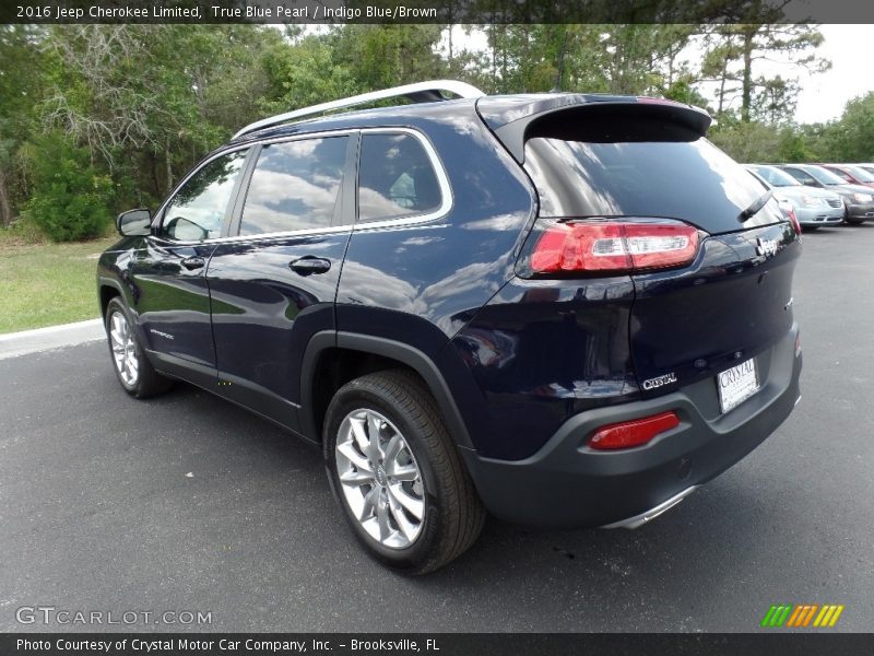 True Blue Pearl / Indigo Blue/Brown 2016 Jeep Cherokee Limited