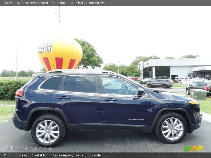 True Blue Pearl / Indigo Blue/Brown 2016 Jeep Cherokee Limited