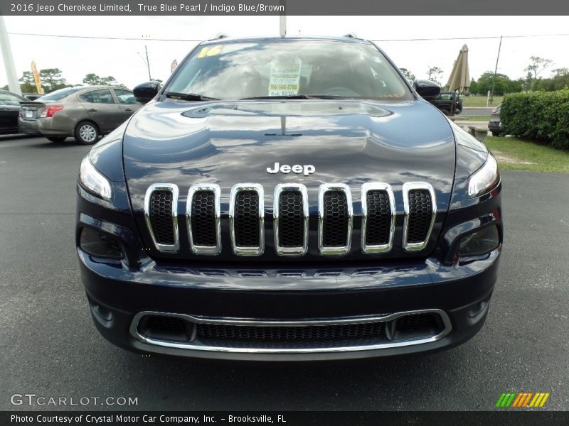 True Blue Pearl / Indigo Blue/Brown 2016 Jeep Cherokee Limited