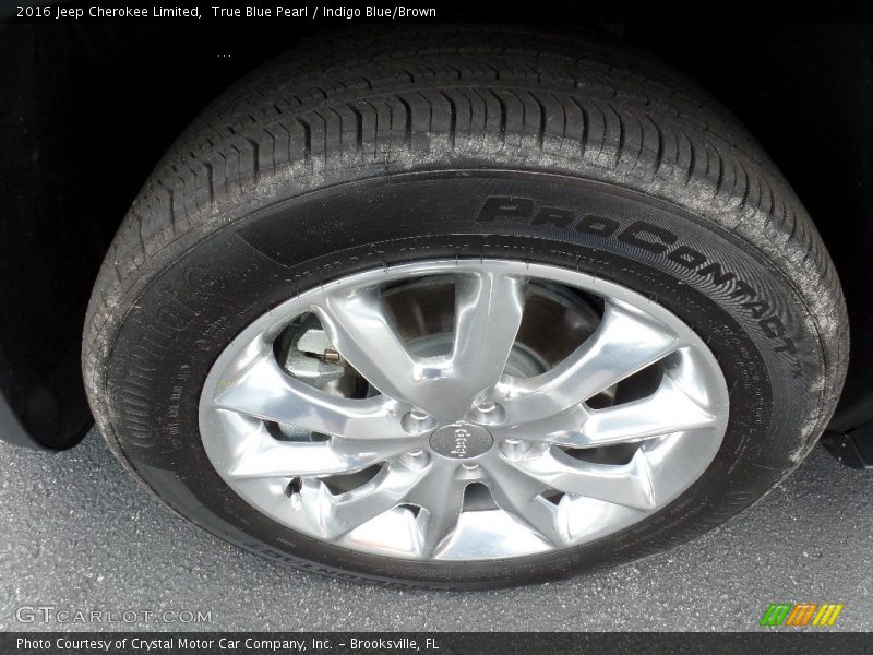 True Blue Pearl / Indigo Blue/Brown 2016 Jeep Cherokee Limited