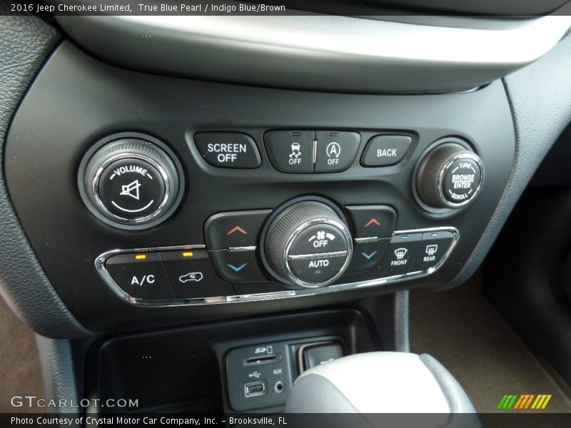 True Blue Pearl / Indigo Blue/Brown 2016 Jeep Cherokee Limited