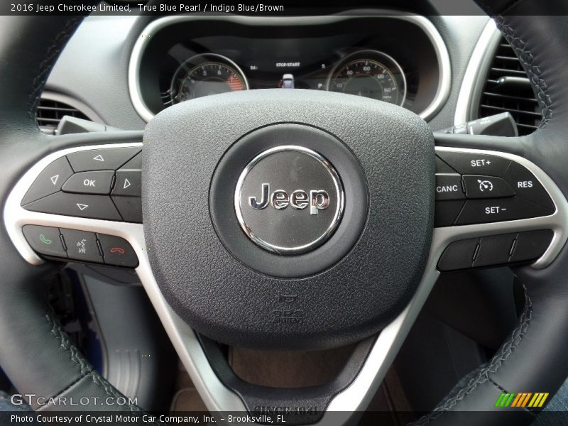 True Blue Pearl / Indigo Blue/Brown 2016 Jeep Cherokee Limited