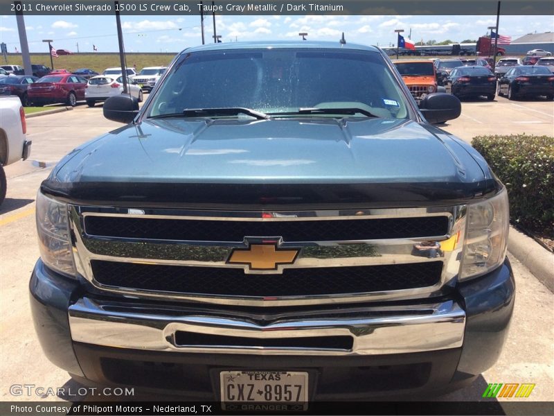Taupe Gray Metallic / Dark Titanium 2011 Chevrolet Silverado 1500 LS Crew Cab