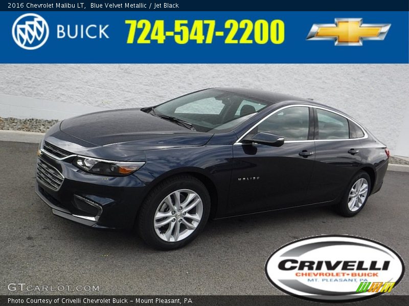 Blue Velvet Metallic / Jet Black 2016 Chevrolet Malibu LT