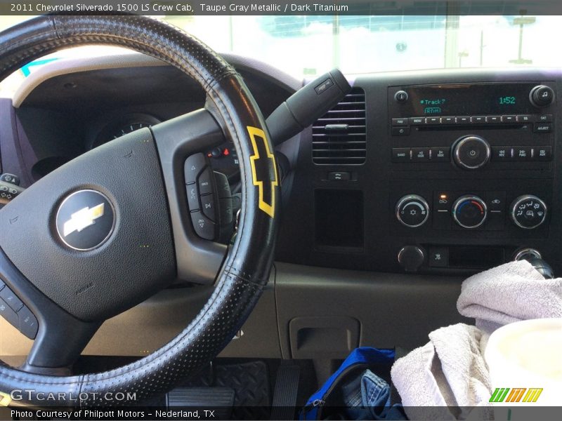 Taupe Gray Metallic / Dark Titanium 2011 Chevrolet Silverado 1500 LS Crew Cab