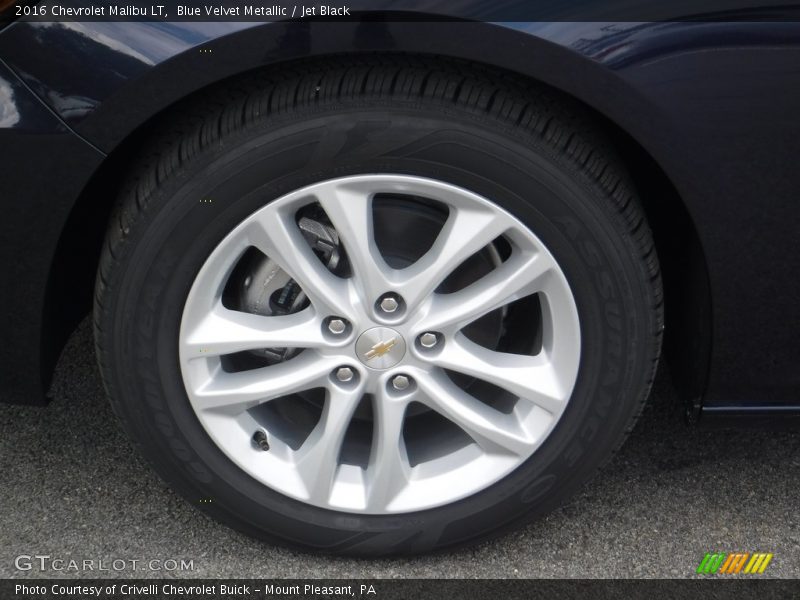 Blue Velvet Metallic / Jet Black 2016 Chevrolet Malibu LT
