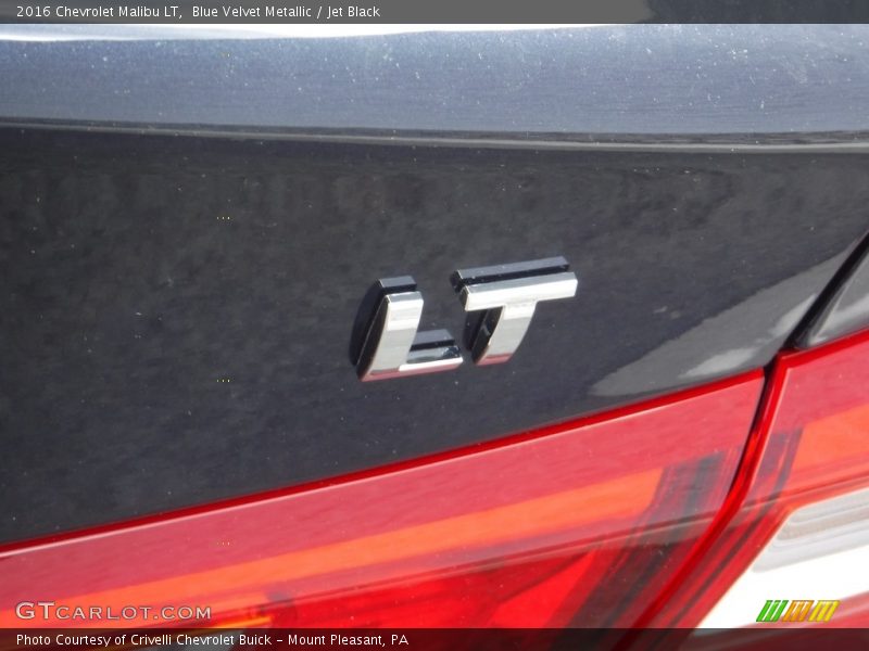 Blue Velvet Metallic / Jet Black 2016 Chevrolet Malibu LT