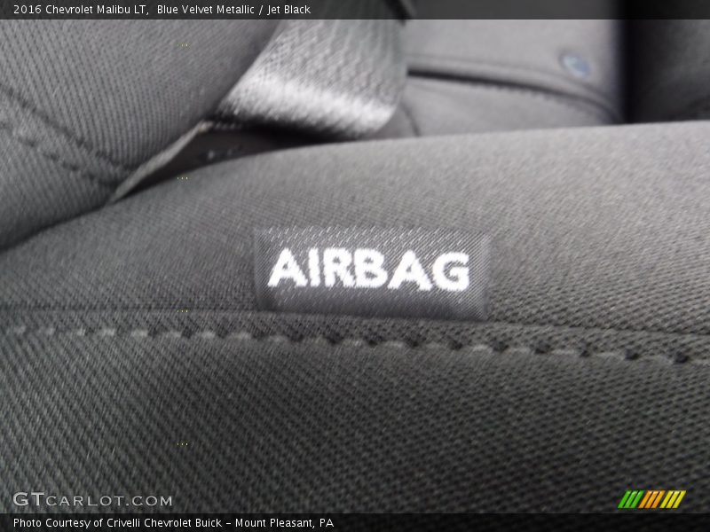 Blue Velvet Metallic / Jet Black 2016 Chevrolet Malibu LT