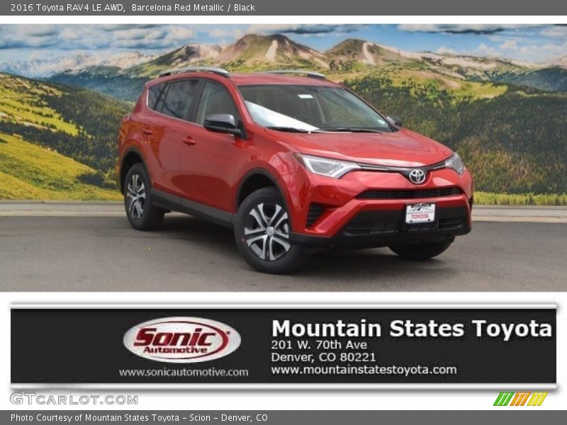 Barcelona Red Metallic / Black 2016 Toyota RAV4 LE AWD