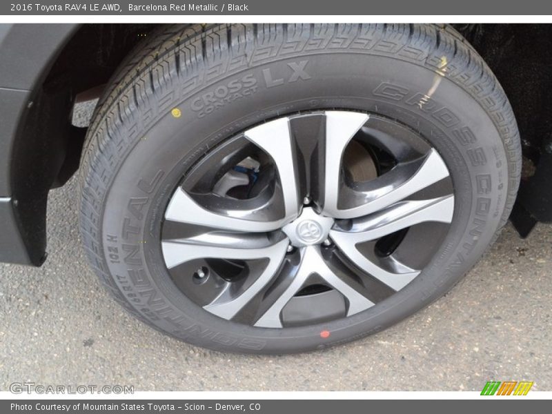 Barcelona Red Metallic / Black 2016 Toyota RAV4 LE AWD