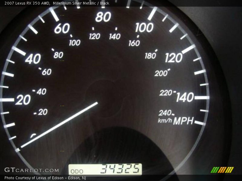 Millennium Silver Metallic / Black 2007 Lexus RX 350 AWD