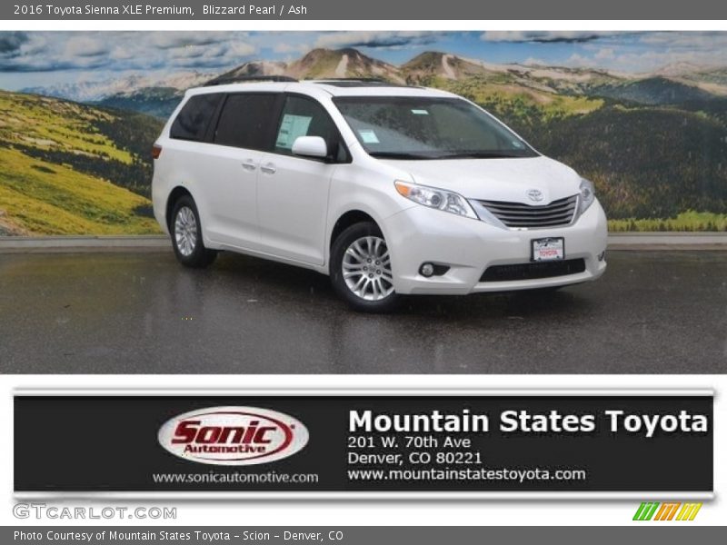 Blizzard Pearl / Ash 2016 Toyota Sienna XLE Premium