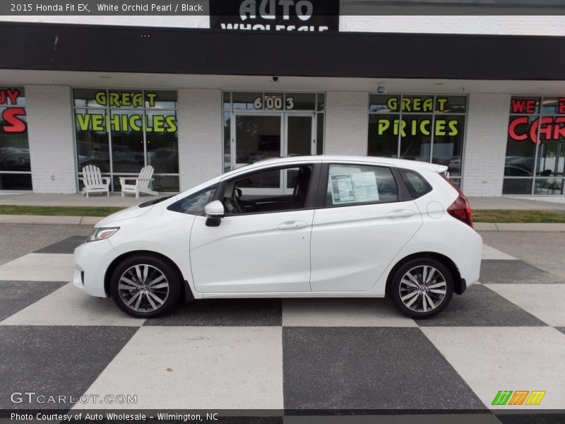 White Orchid Pearl / Black 2015 Honda Fit EX