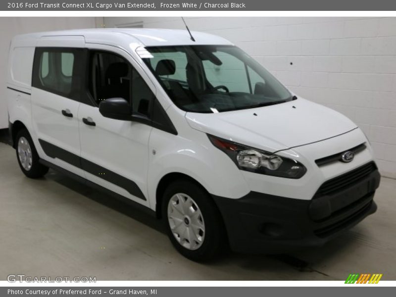 Frozen White / Charcoal Black 2016 Ford Transit Connect XL Cargo Van Extended