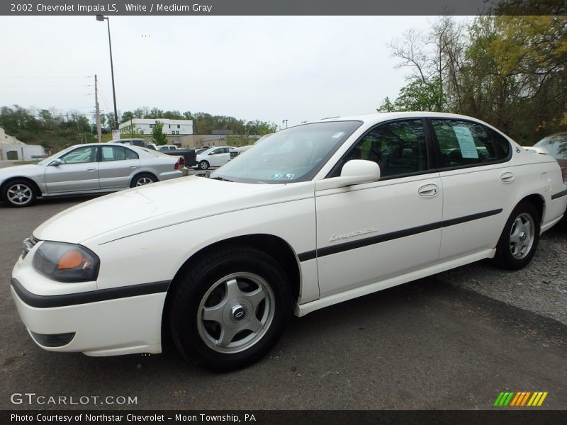 White / Medium Gray 2002 Chevrolet Impala LS