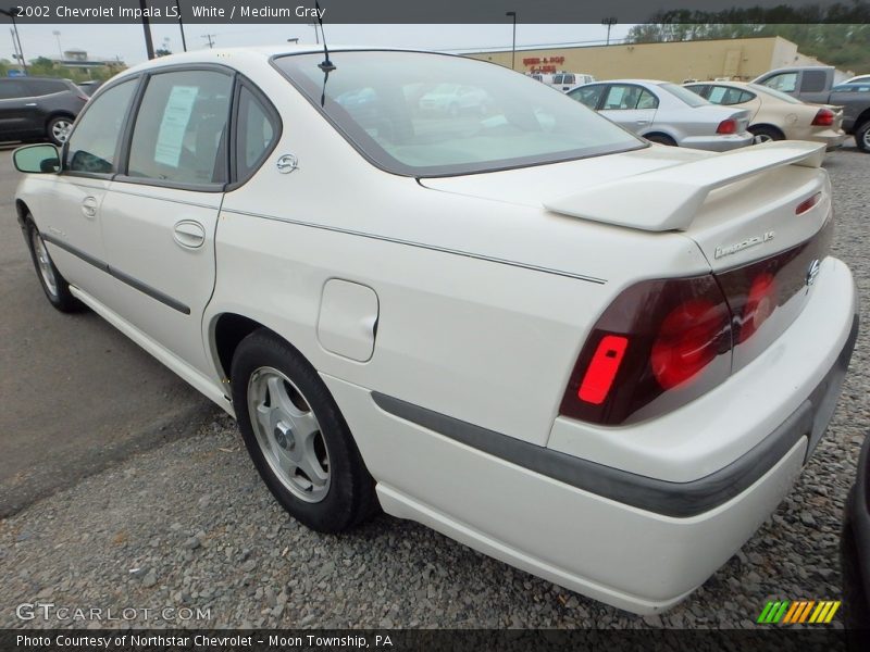 White / Medium Gray 2002 Chevrolet Impala LS