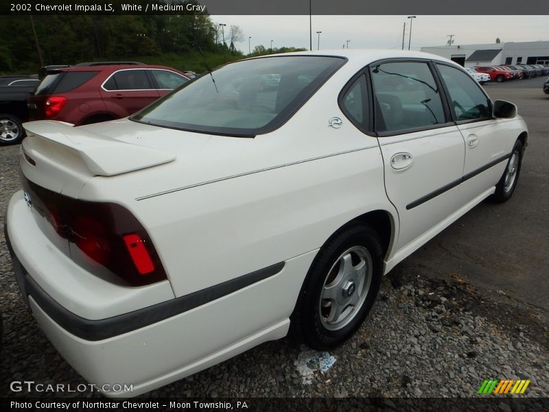 White / Medium Gray 2002 Chevrolet Impala LS