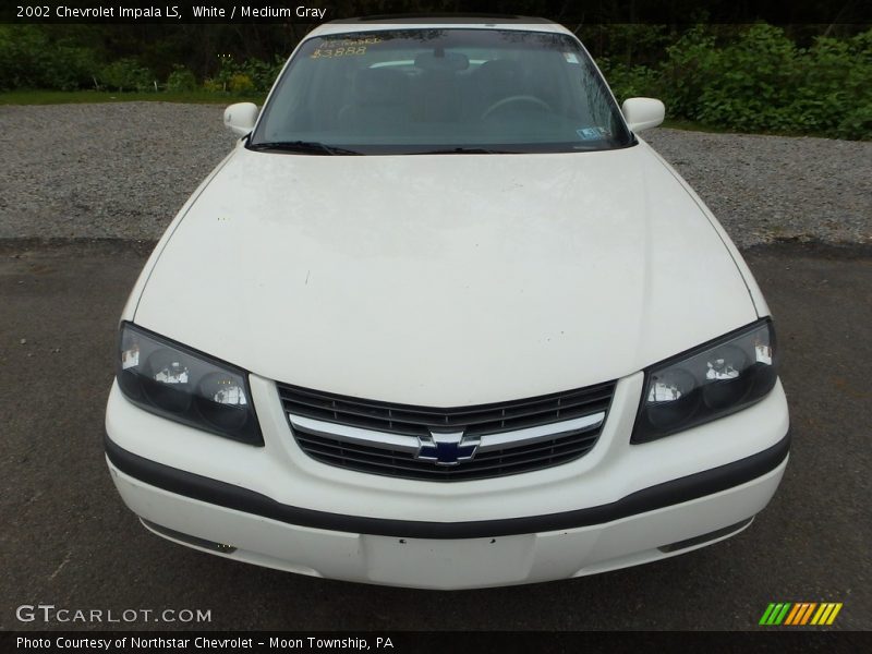 White / Medium Gray 2002 Chevrolet Impala LS