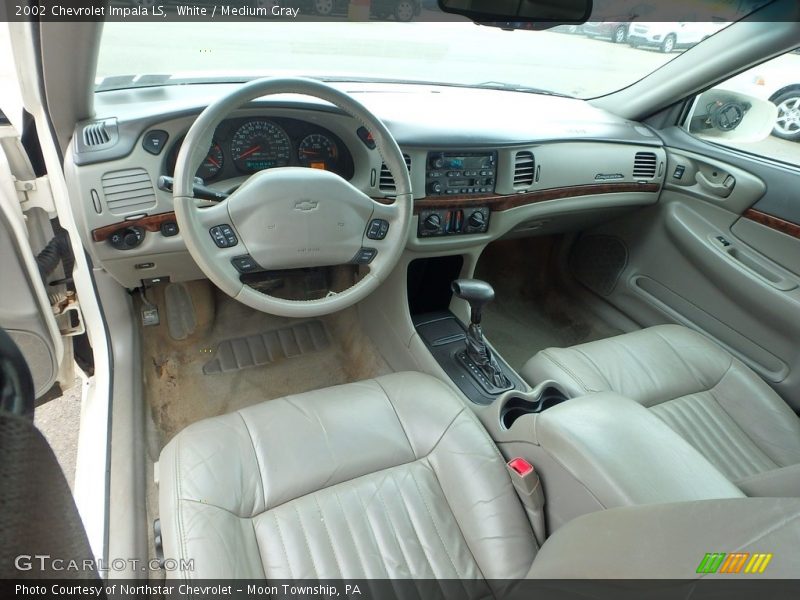 White / Medium Gray 2002 Chevrolet Impala LS