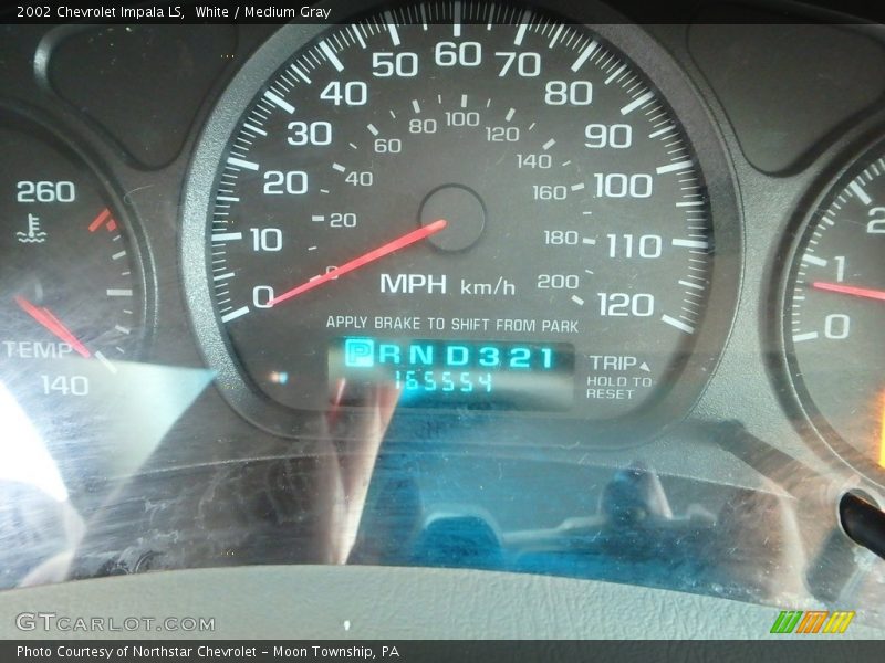 White / Medium Gray 2002 Chevrolet Impala LS