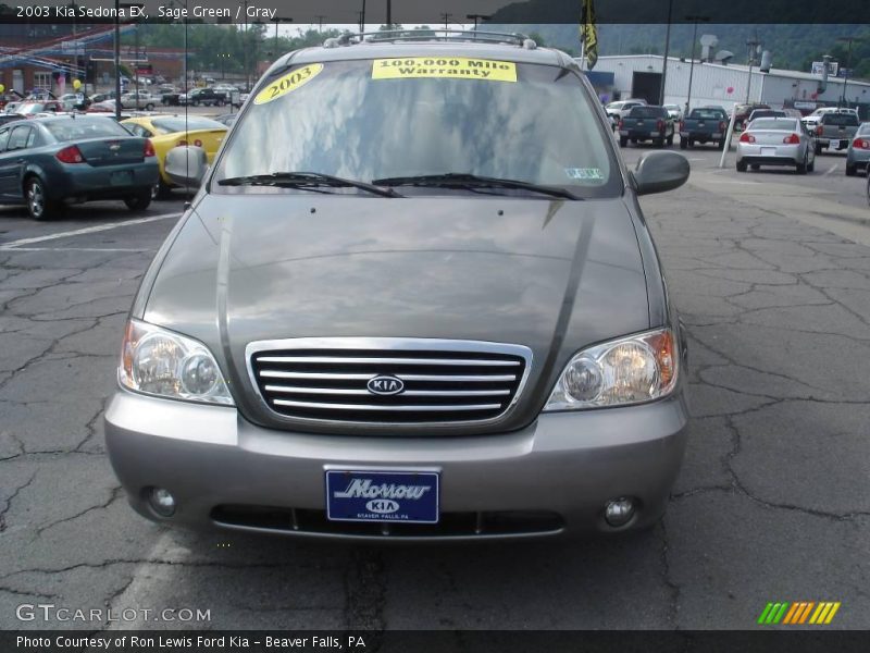 Sage Green / Gray 2003 Kia Sedona EX