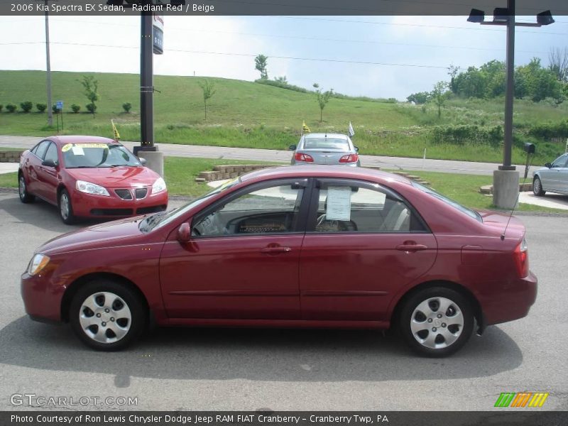 Radiant Red / Beige 2006 Kia Spectra EX Sedan