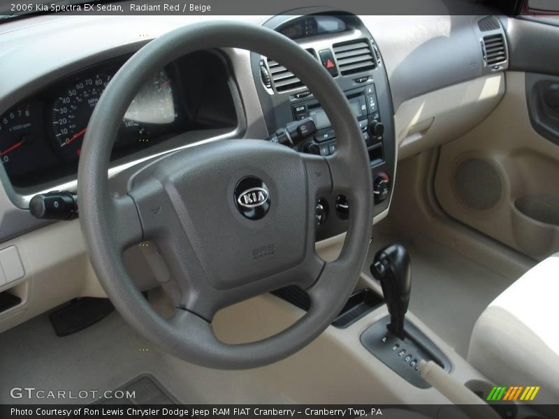 Radiant Red / Beige 2006 Kia Spectra EX Sedan