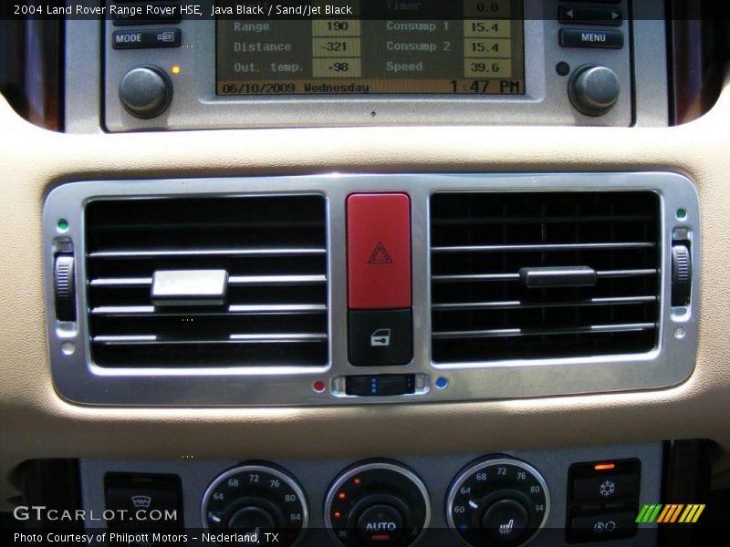 Java Black / Sand/Jet Black 2004 Land Rover Range Rover HSE
