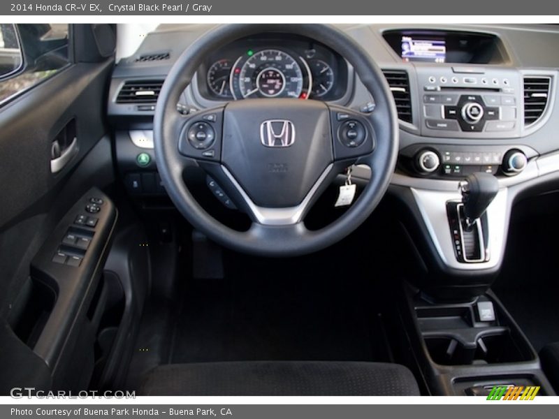 Crystal Black Pearl / Gray 2014 Honda CR-V EX
