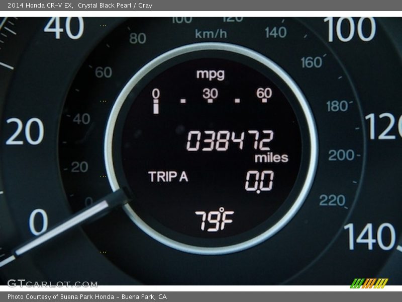 Crystal Black Pearl / Gray 2014 Honda CR-V EX