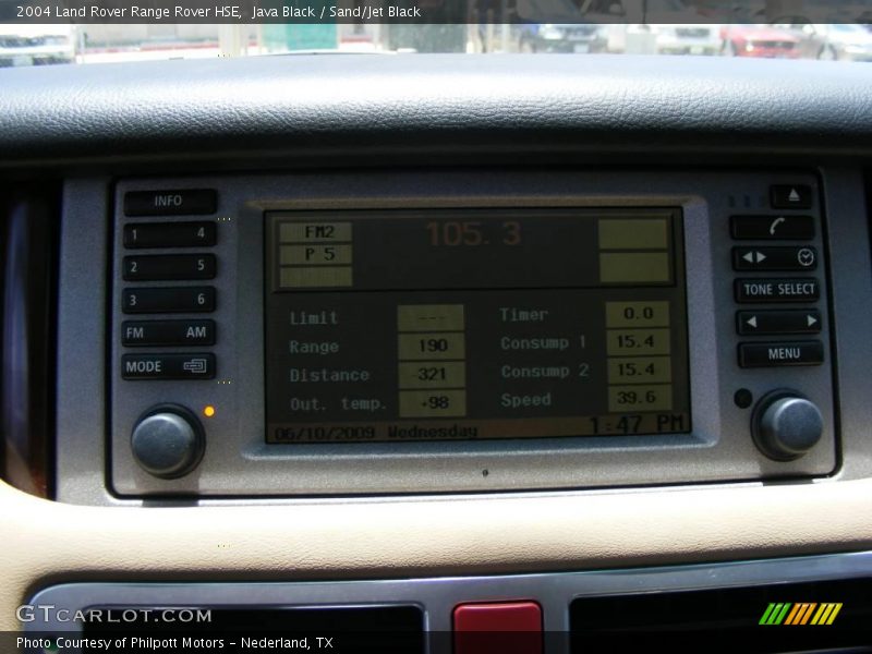 Java Black / Sand/Jet Black 2004 Land Rover Range Rover HSE