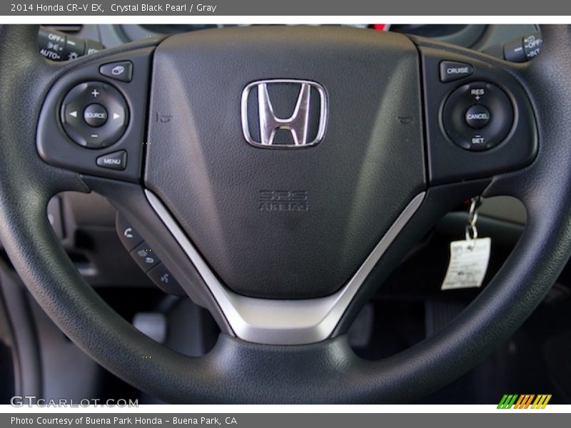 Crystal Black Pearl / Gray 2014 Honda CR-V EX