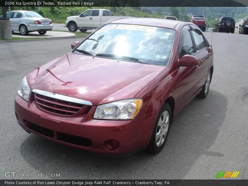 Radiant Red / Beige 2006 Kia Spectra EX Sedan