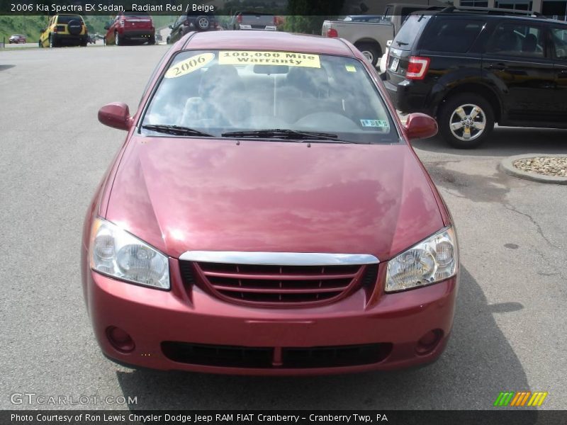 Radiant Red / Beige 2006 Kia Spectra EX Sedan