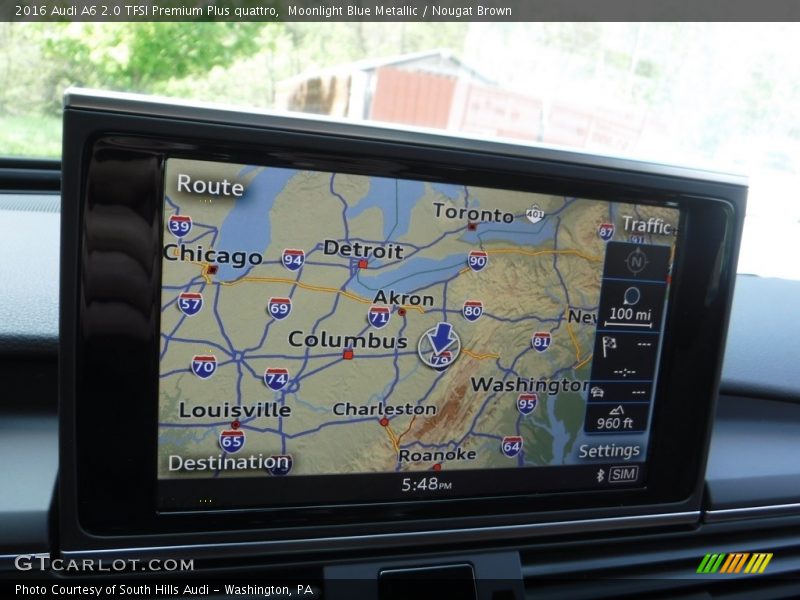 Moonlight Blue Metallic / Nougat Brown 2016 Audi A6 2.0 TFSI Premium Plus quattro