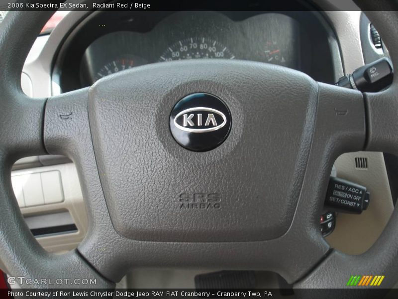 Radiant Red / Beige 2006 Kia Spectra EX Sedan